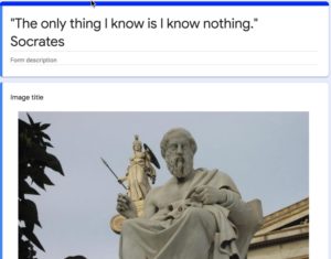 "The only thing I know is that I know nothing." Socrates - Teach Different